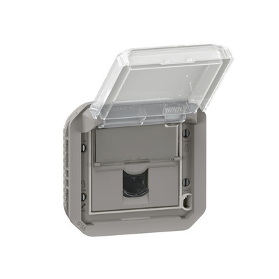Legrand Grey Plug Socket, 6A, RJ45