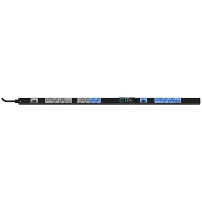 IEC C13, IEC C19 24 Gang Power Distribution Unit, 25.4cm Cable, No, 32A, 230 V, Fused