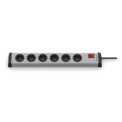 Type F - German Schuko 6 Gang Power Distribution Unit, 3m Cable, 16A, 230 V