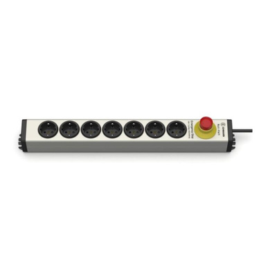 Type F - German Schuko 7 Gang Power Distribution Unit, 3m Cable, 16A, 230 V