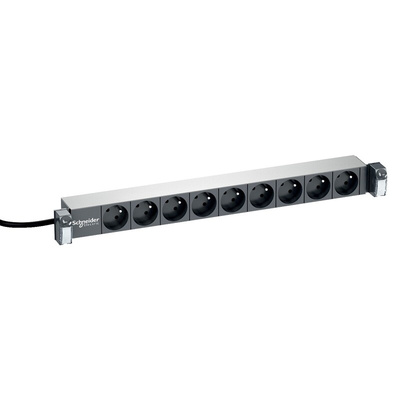 French 2P 9 Gang Power Distribution Unit, 16A, 250 V