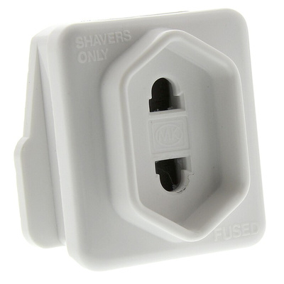 MK Electric UK to UK Shaver Plug Adapter, Rated At 1A