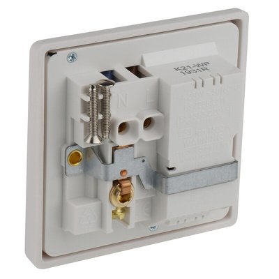 Power Breaker PowerBreaker H 13A, BS Fixing, Passive, Single Gang RCD Socket, Polycarbonate, Surface Mount, Switched,