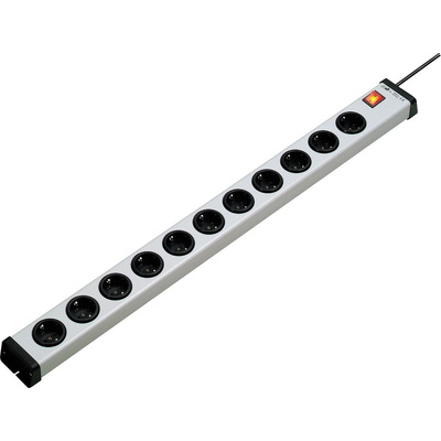 Type F - German Schuko 11 Gang Power Distribution Unit, 3m Cable, 16A, 250 V