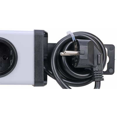 Type F - German Schuko 7 Gang Power Distribution Unit, 1.5m Cable, 16A, 250 V
