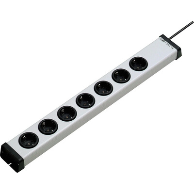 Type F - German Schuko 7 Gang Power Distribution Unit, 1.5m Cable, 16A, 250 V