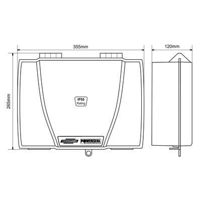 Type G - British 4 Gang Outdoor Power Enclosure, 230 V ac