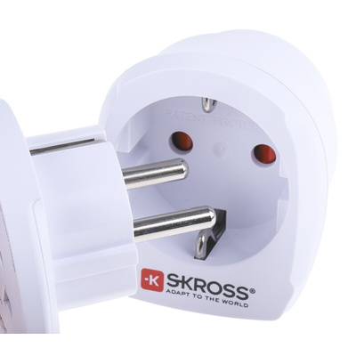 RS PRO Australia, China, Europe, Italy, Switzerland, UK to Europe, US Travel Adapter, Rated At 15A