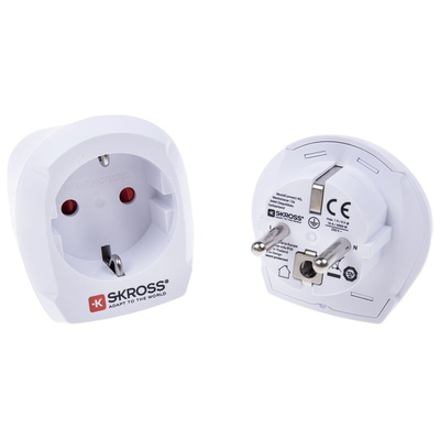 RS PRO Australia, China, Europe, Italy, Switzerland, UK, USA to Europe, UK Travel Adapter, Rated At 13A