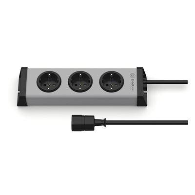 Type F - German Schuko 3 Gang Power Distribution Unit, 1.5m Cable, 16A, 250 V