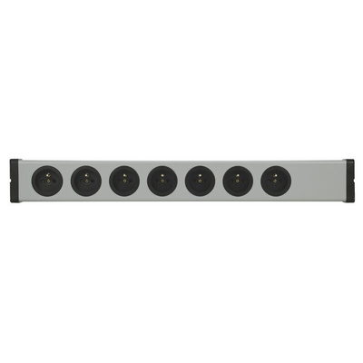 Type E - French 7 Gang Power Distribution Unit, 1.5m Cable, 16A, 250 V