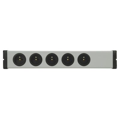 Type E - French 5 Gang Power Distribution Unit, 1.5m Cable, 16A, 250 V