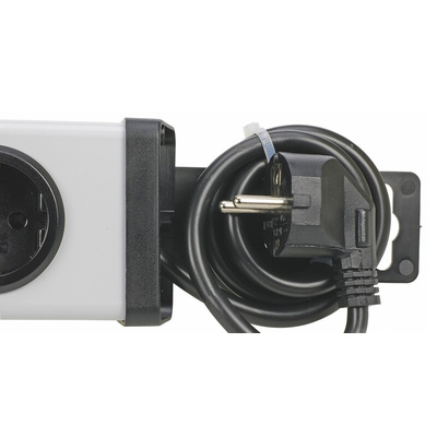 Type E - French 5 Gang Power Distribution Unit, 1.5m Cable, 16A, 250 V, Surge Protected