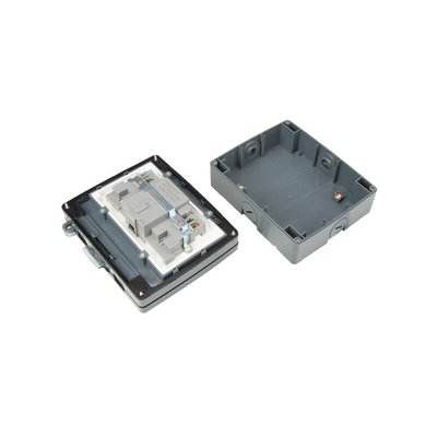 Timeguard 13A, BS Fixing, Active, 2 Gang RCD Socket, Thermoplastic, Surface Mount, Switched, IP66, Outdoor, 230 V ac,