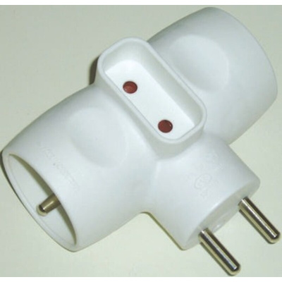 RS PRO France to Europe Adapter, Rated At 6 A, 16 A