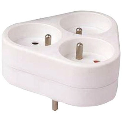 RS PRO Europe to Europe Adapter, Rated At 6 A, 16 A