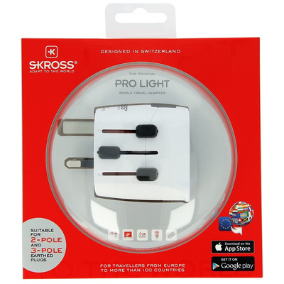 SKROSS Europe to Australia, China, UK, US Travel Adapter, Rated At 6.3A