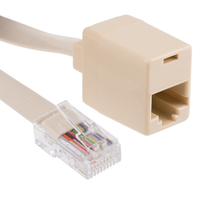 RS PRO Single-Port RJ45 Female, RJ45 Male Extender, Cat3