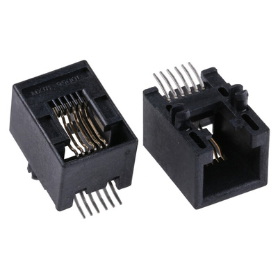 Molex 95501 Series Female RJ12 Connector, Surface Mount, Cat3