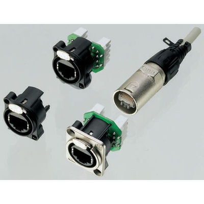 Neutrik etherCON Series Female RJ45 Connector, Cable Mount, Cat5