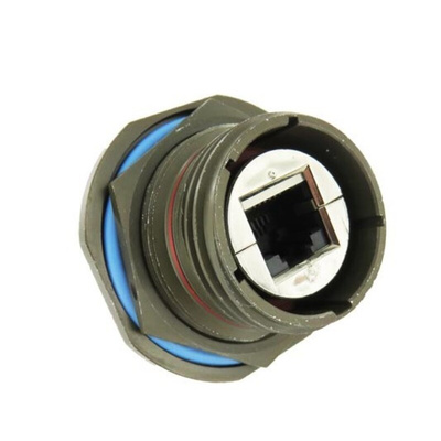 Amphenol Socapex RJFTV Series Female RJ45 Connector, Jam Nut, Cat5e