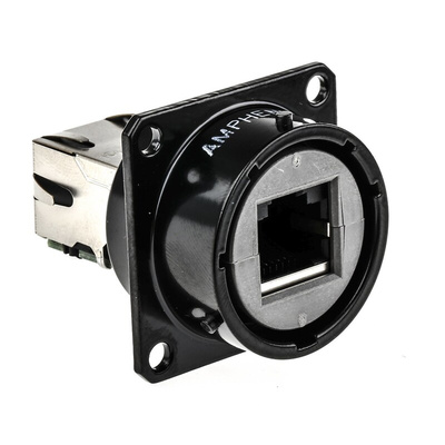 Amphenol RJF Series Female RJ45 Connector, Panel Mount, Cat5e