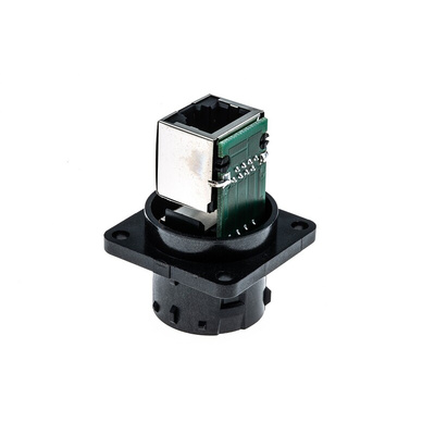Amphenol Socapex RJF544 Series Female RJ45 Connector, Panel Mount, Cat5e