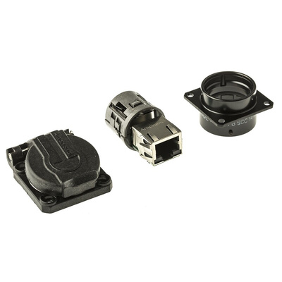 Amphenol Socapex RJF Series Female RJ45 Connector, Panel Mount, Cat5e