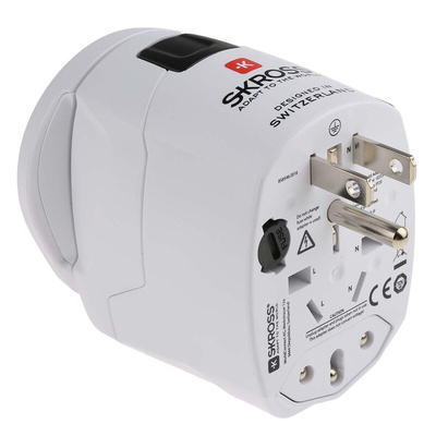 RS PRO Australia, Europe, Italy, Switzerland, UK, USA to Australia, Italy, Switzerland, UK, US Travel Adapter, Rated At