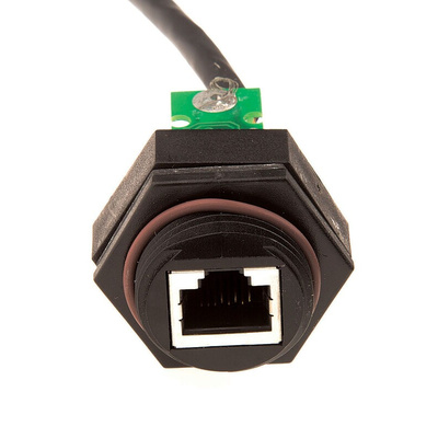TE Connectivity 1546414 Series Male to Female RJ45 Connector, Panel Mount, Cat5