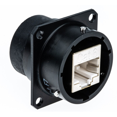 Glenair IPT Series Female RJ45 Connector, Panel Mount, Cat6