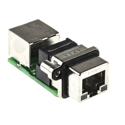 Amphenol MRJ Series Female to Female RJ45 Connector, Through Hole, Cat5e