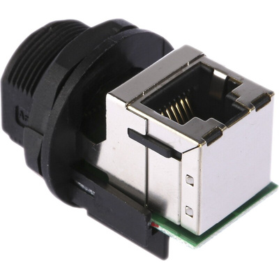 Amphenol RJ45F7RJ Series Female RJ45 Connector, Panel Mount