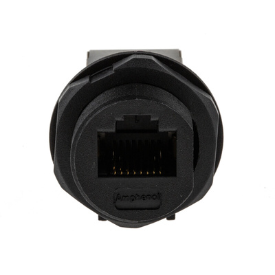 Amphenol RJ45F7RJ Series Female RJ45 Connector, Panel Mount