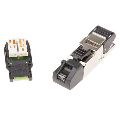 Telegartner MFP8 Series Male RJ45 Connector, Cable Mount, Cat6a, STP Shield
