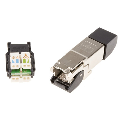 Telegartner MFP8 Series Male RJ45 Connector, Cable Mount, Cat6a, STP Shield