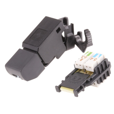 Telegartner UFP8 Series Male RJ45 Connector, Cable Mount, Cat6a, UTP Shield