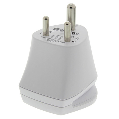 RS PRO Australia, China, Europe, Italy, Switzerland, UK, USA to Europe, India Travel Adapter, Rated At 5A