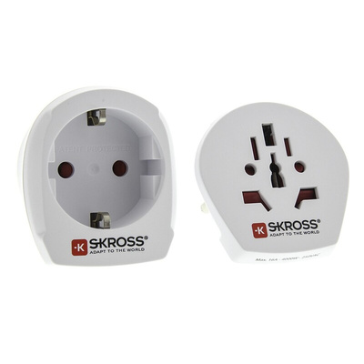 RS PRO Australia, China, Europe, Italy, UK, USA to Europe, Switzerland Travel Adapter, Rated At 16A