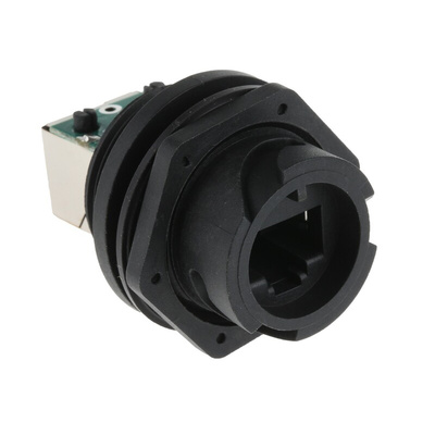 Amphenol Industrial MOD JACK Series Female RJ45 Connector, Panel Mount, Cat5e, STP Shield