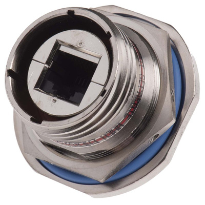 Amphenol Socapex RJFTVX Series Female RJ45 Connector, Jam Nut, Cat5e