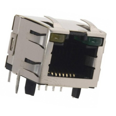 TE Connectivity 2-406549 Series Female RJ45 Connector, PCB Mount, Cat5