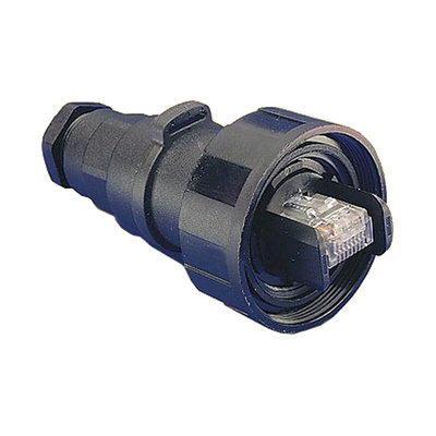 Bulgin PX0 Series Male Ethernet Connector, Cable Mount