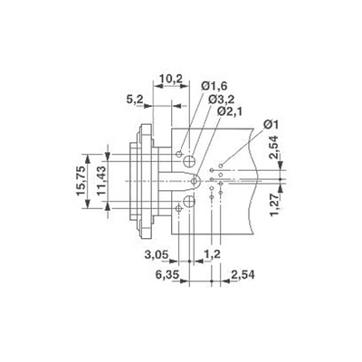 Phoenix Contact Panel Mounting Frame for use with RJ45 PCB Connectors