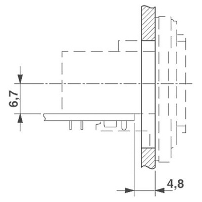 Phoenix Contact Panel Mounting Frame for use with RJ45 PCB Connectors