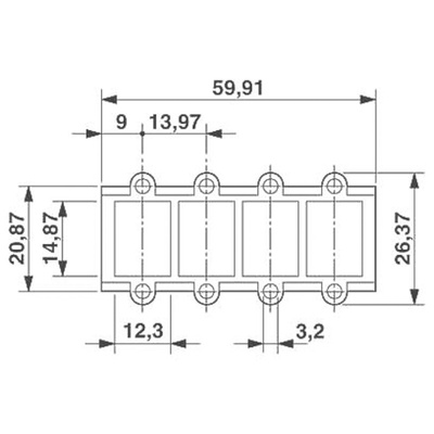 Phoenix Contact, VS-08-A-RJ45/LP-4-IP 20 Panel Mounting Frame
