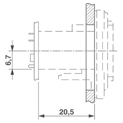 Phoenix Contact, VS-08-A-RJ45/LP-4-IP 20 Panel Mounting Frame