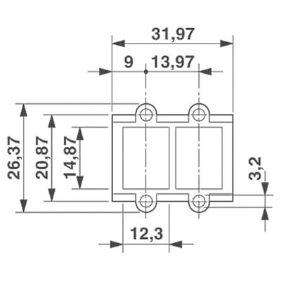 Phoenix Contact, VS-08-A-RJ45/LP-2-IP 20 Panel Mounting Frame