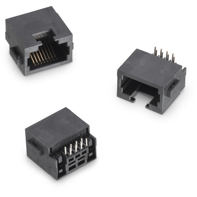 Wurth Elektronik WR-MJ Series Female RJ45 Connector, Through Hole