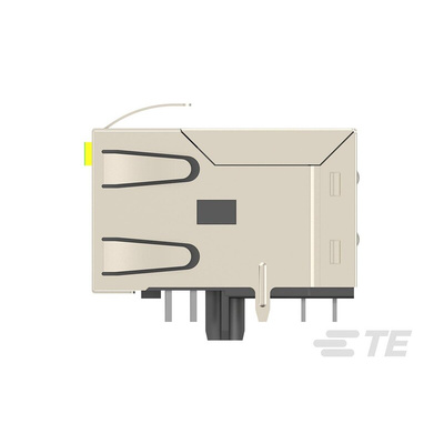TE Connectivity 2337992 Series Female RJ45 Connector, Through Hole, Cat5, Nickel Plated Brass Shield